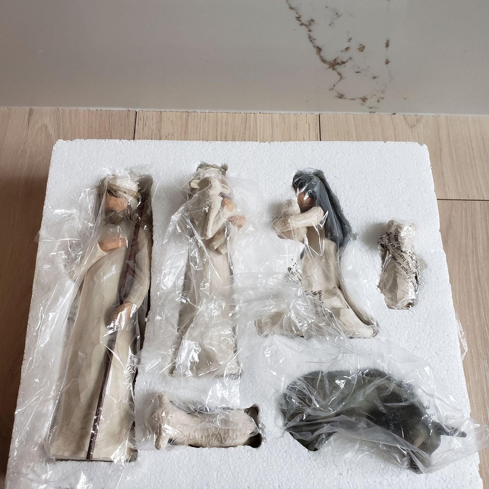 Willow Tree Nativity Christmas Beige Resin Figurine Set Medium Demdaco Box